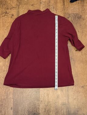 Burgundy  Mock Neck Top